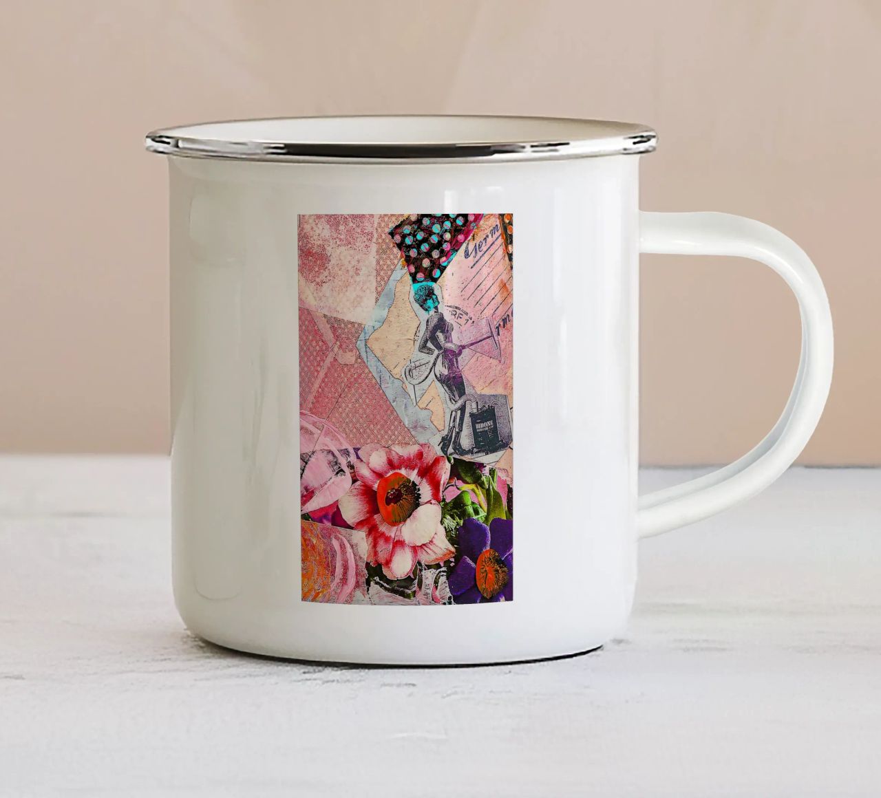 High noon in the brain tazza in smalto da Edenart
