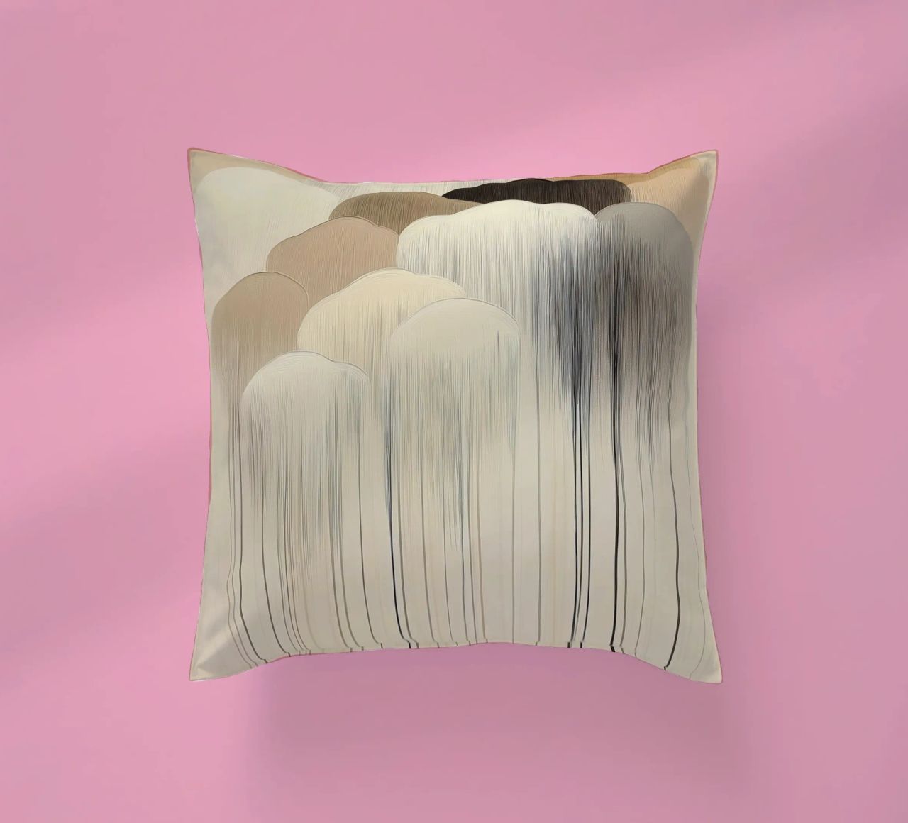 Abstract clouds in brown colours decorative cushion by Imagine
