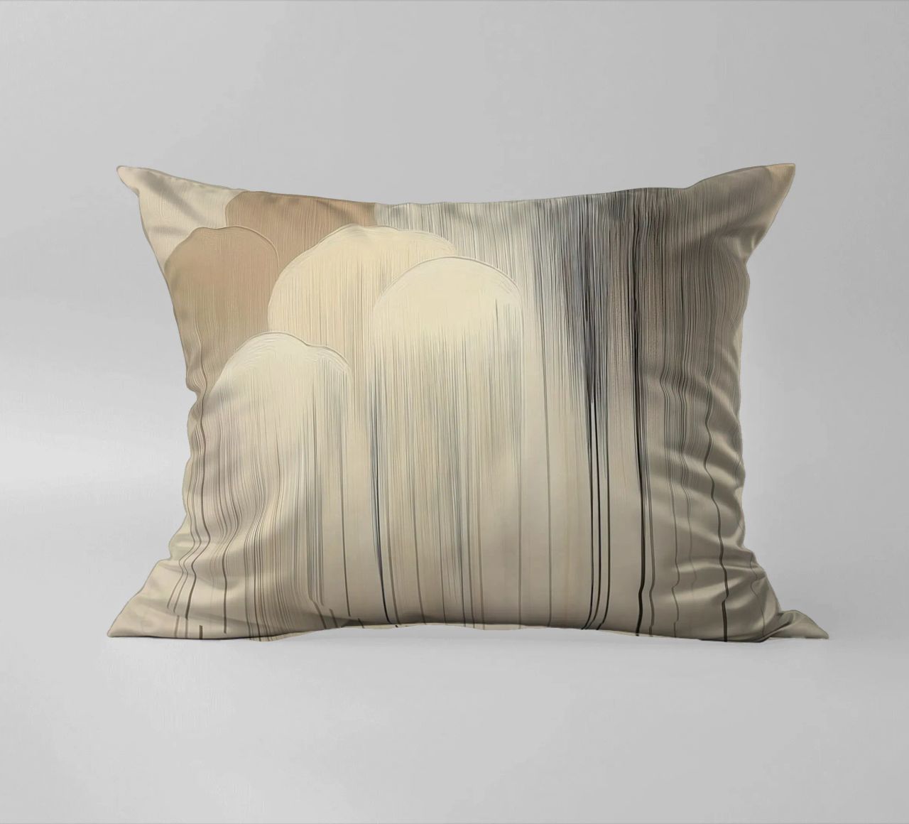 Abstract clouds in brown colours decorative cushion by Imagine