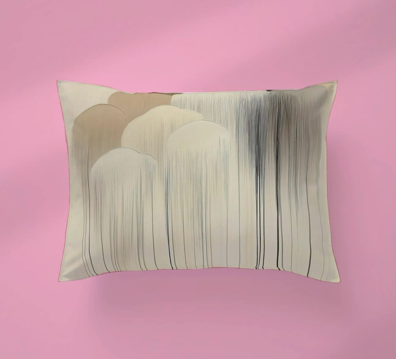Abstract clouds in brown colours decorative cushion by Imagine