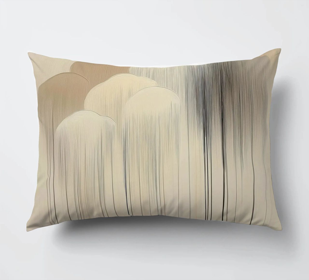 Abstract clouds in brown colours decorative cushion by Imagine