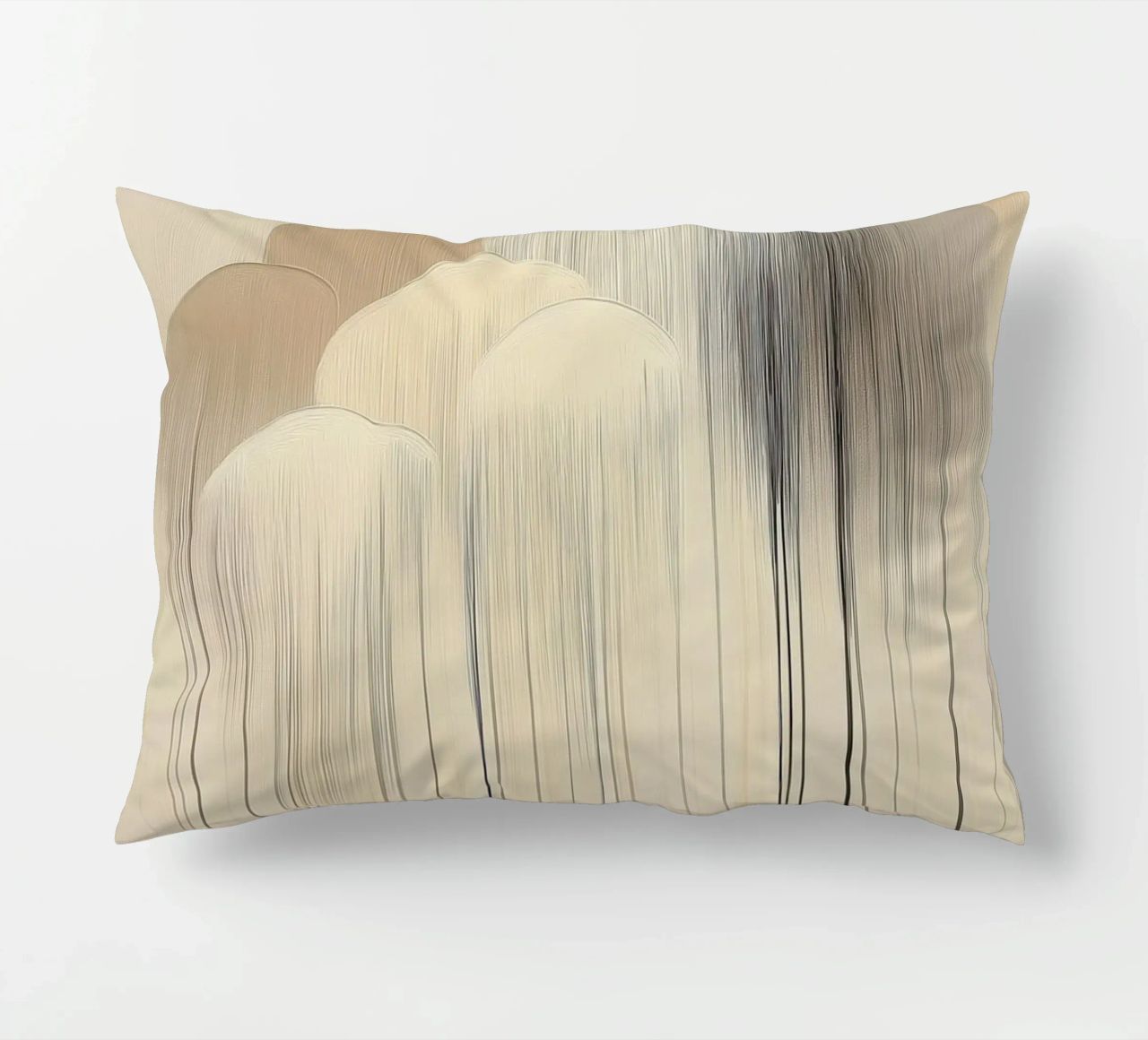 Abstract clouds in brown colours decorative cushion by Imagine