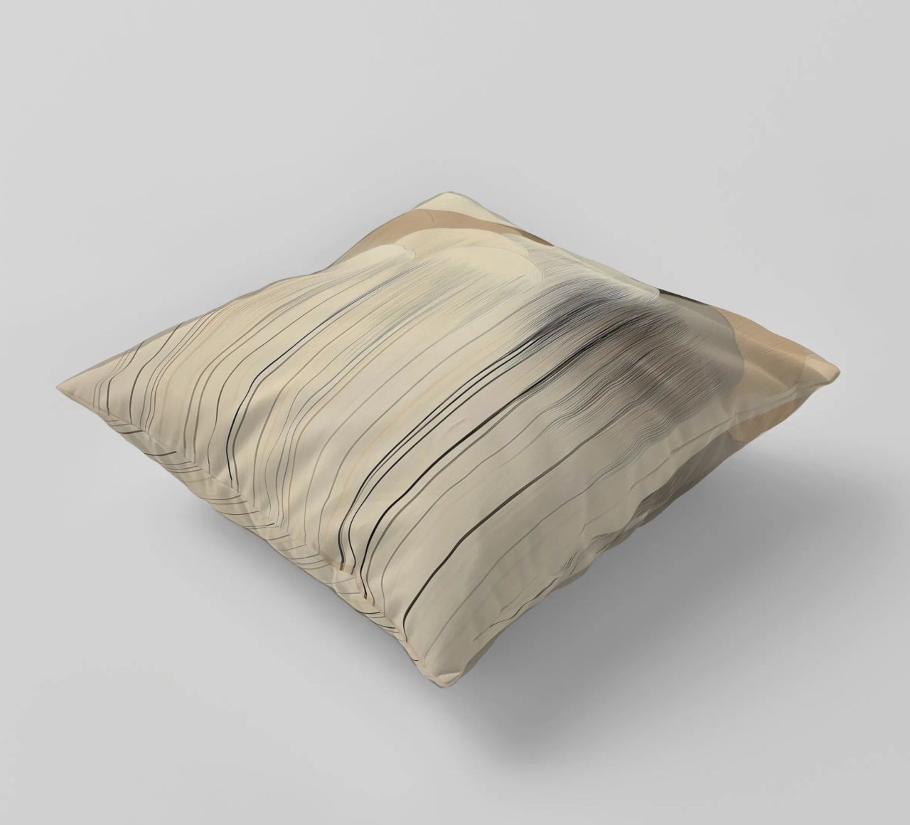 Abstract clouds in brown colours decorative cushion by Imagine