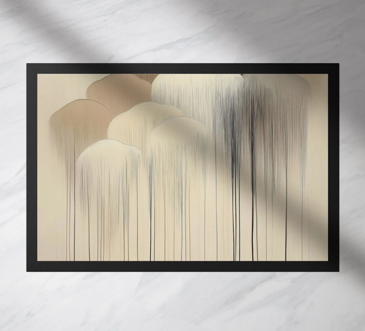 Abstract clouds in brown colours doormat by Imagine