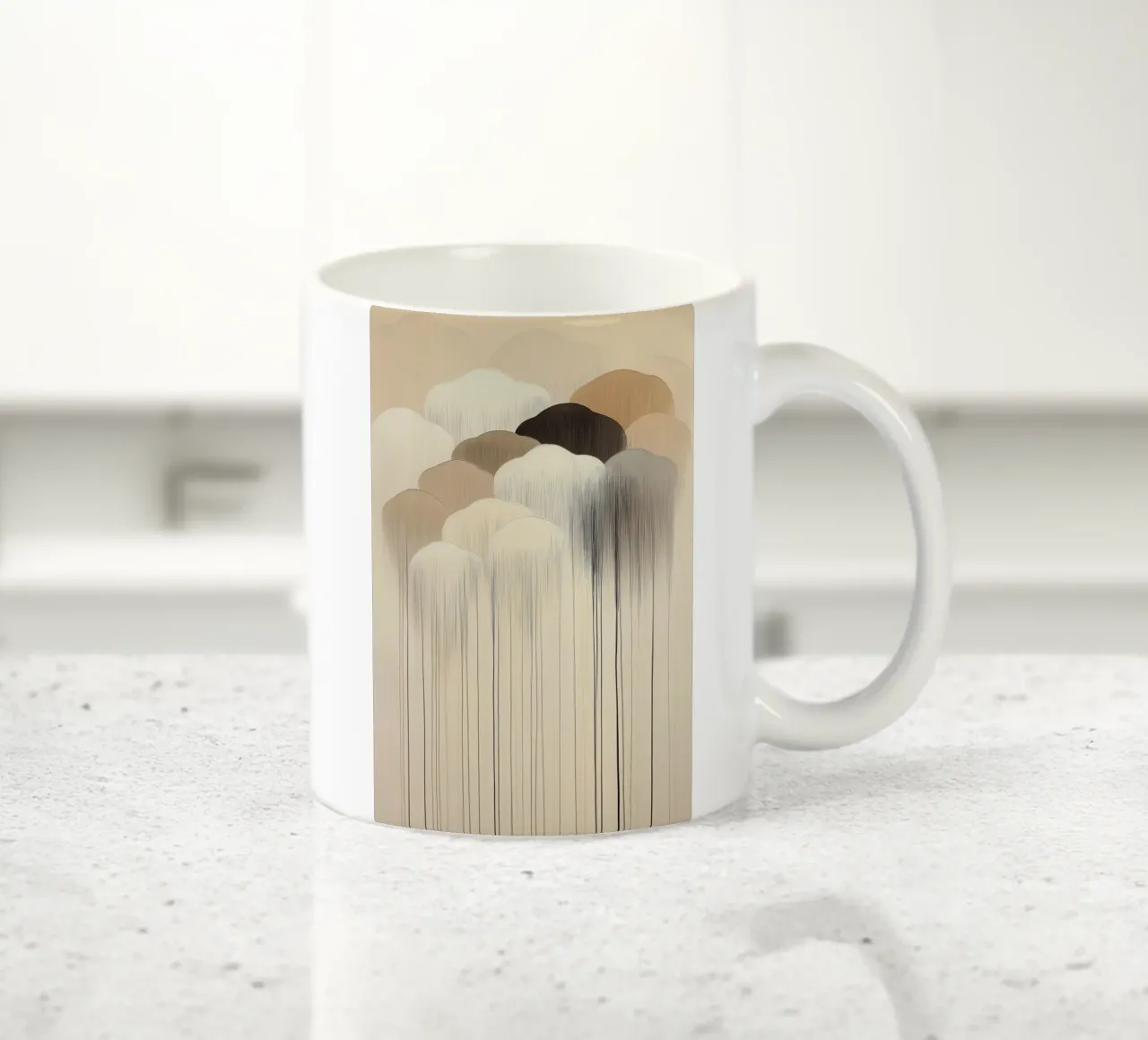 Nuages abstraits en couleurs brunes mug en céramique de Imagine