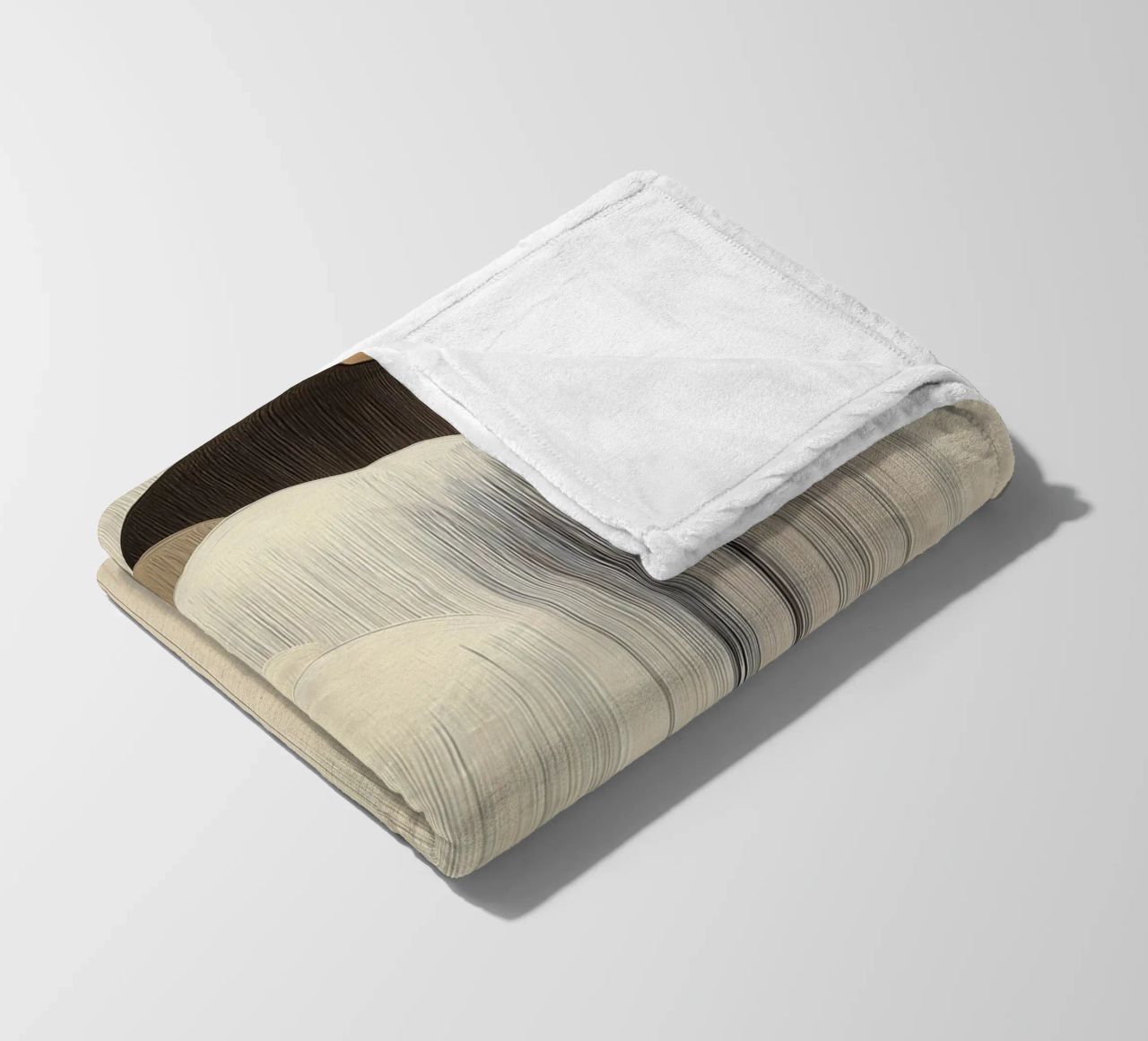 Abstract clouds in brown colours fleece blanket by Imagine