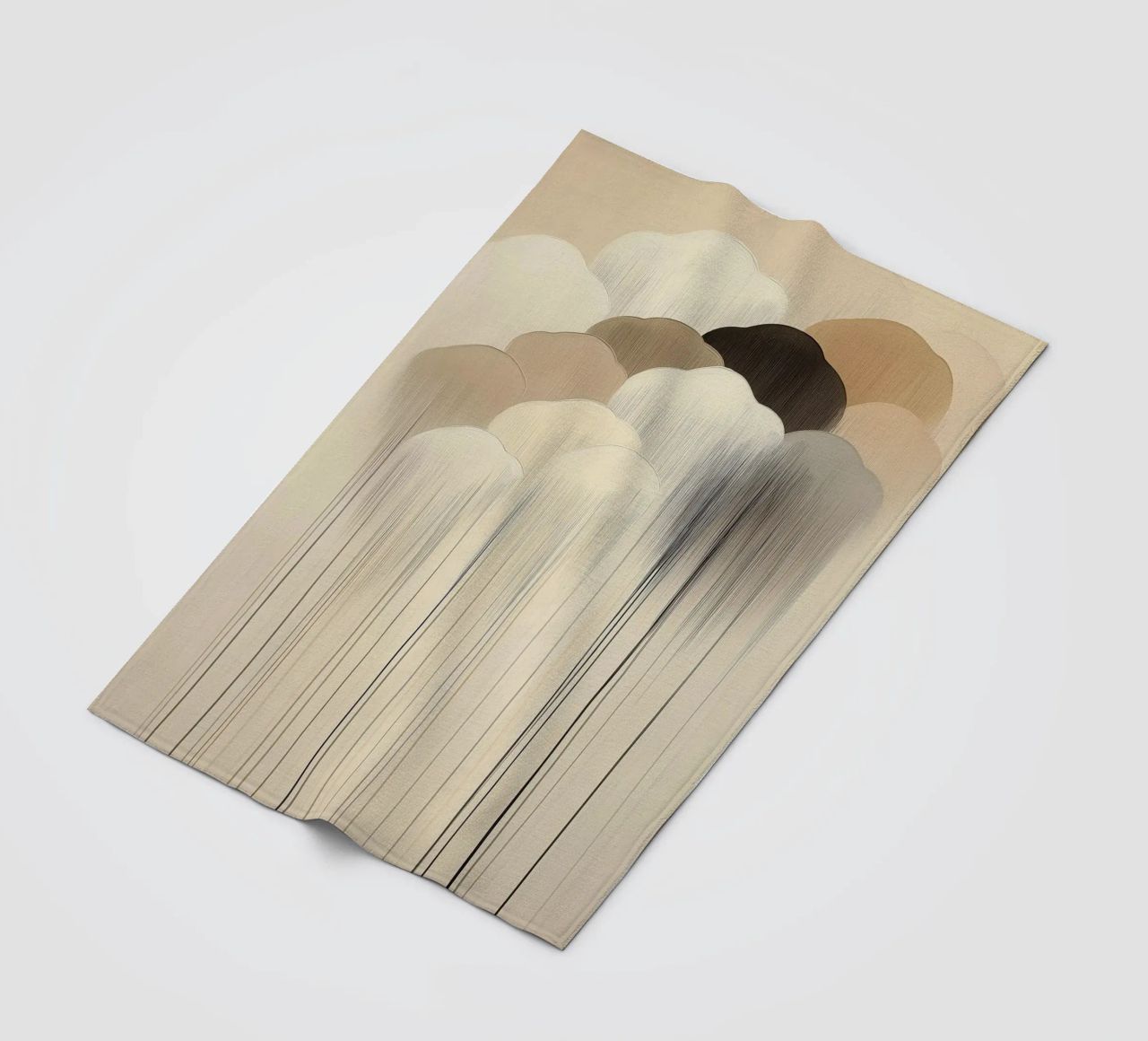 Abstract clouds in brown colours fleece blanket by Imagine