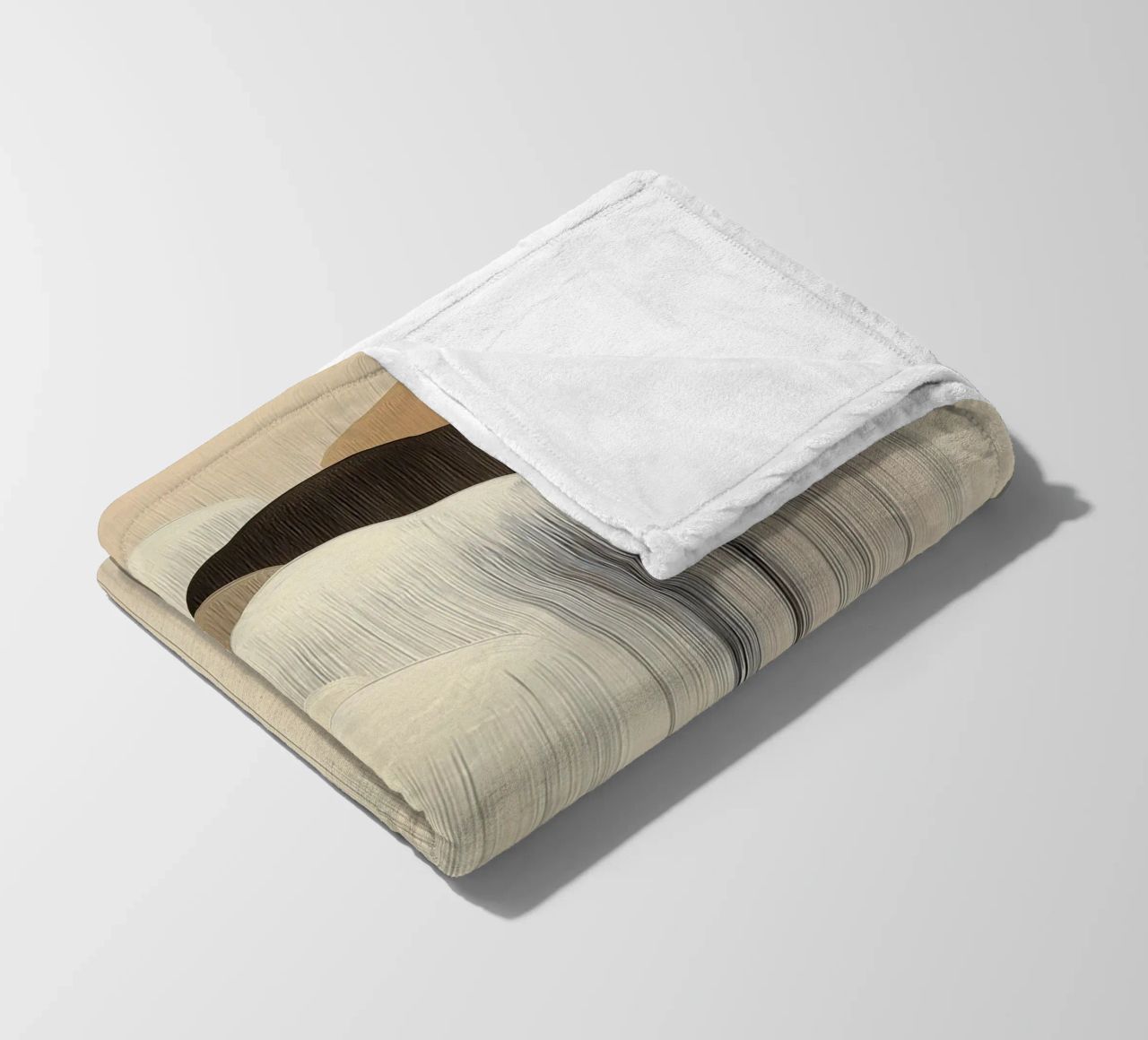 Abstract clouds in brown colours fleece blanket by Imagine