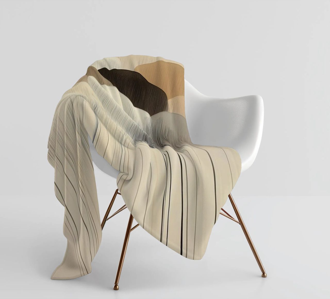 Abstract clouds in brown colours fleece blanket by Imagine