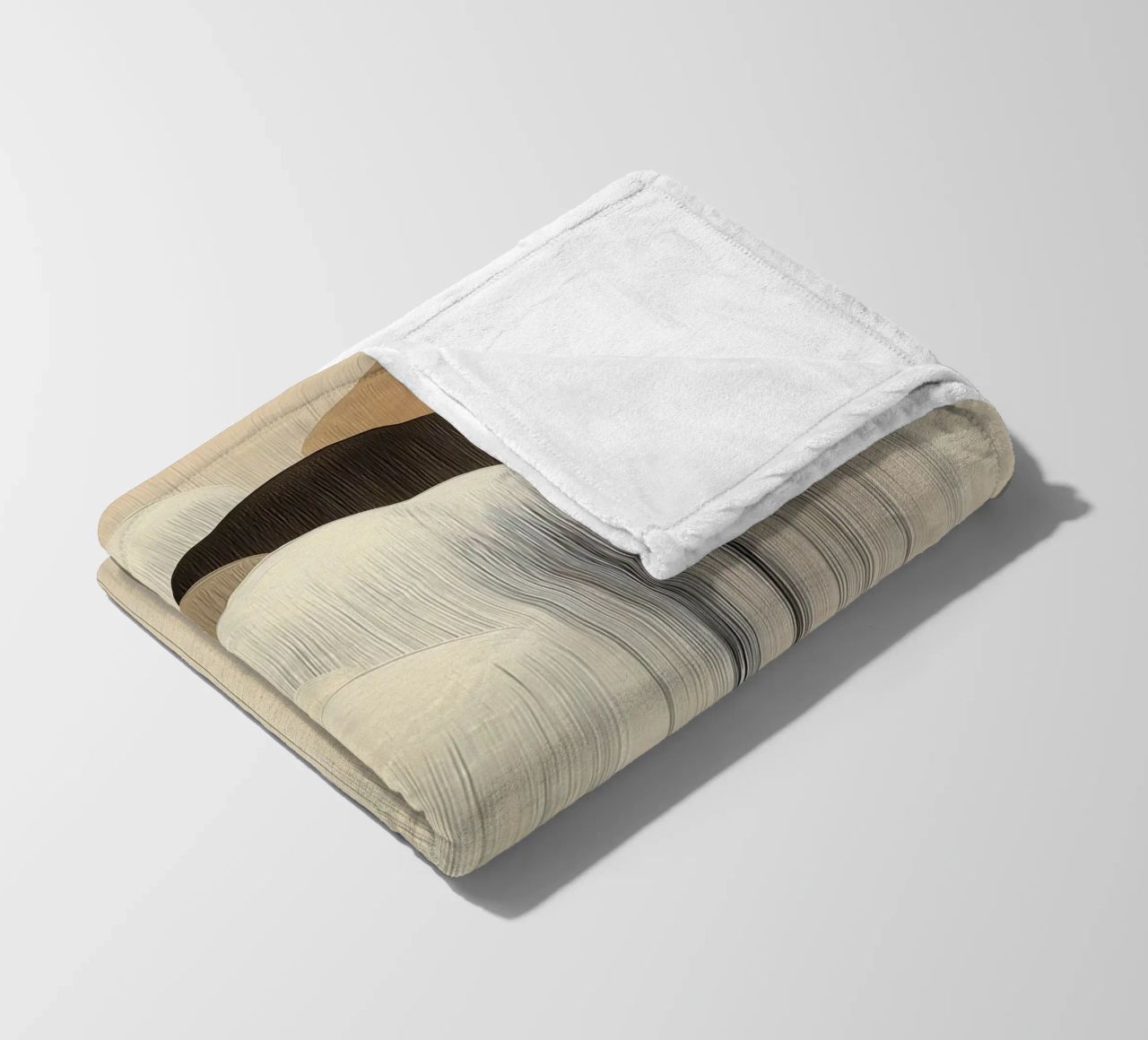 Abstract clouds in brown colours fleece blanket by Imagine