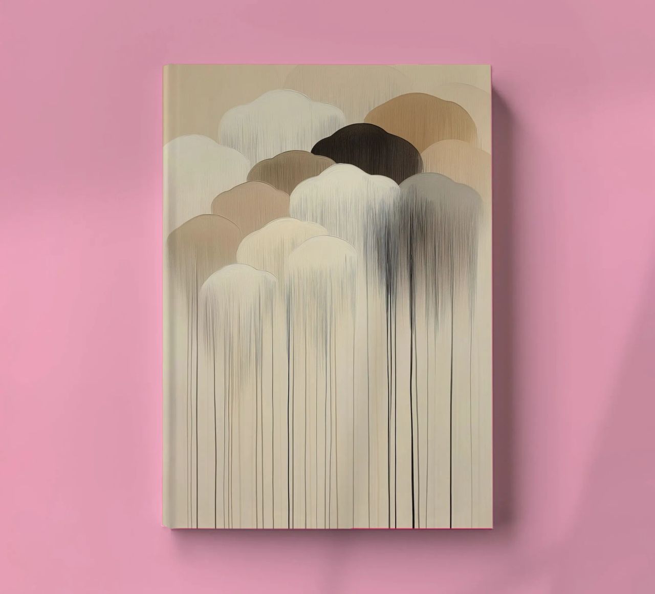 Abstract clouds in brown colours notebook by Imagine