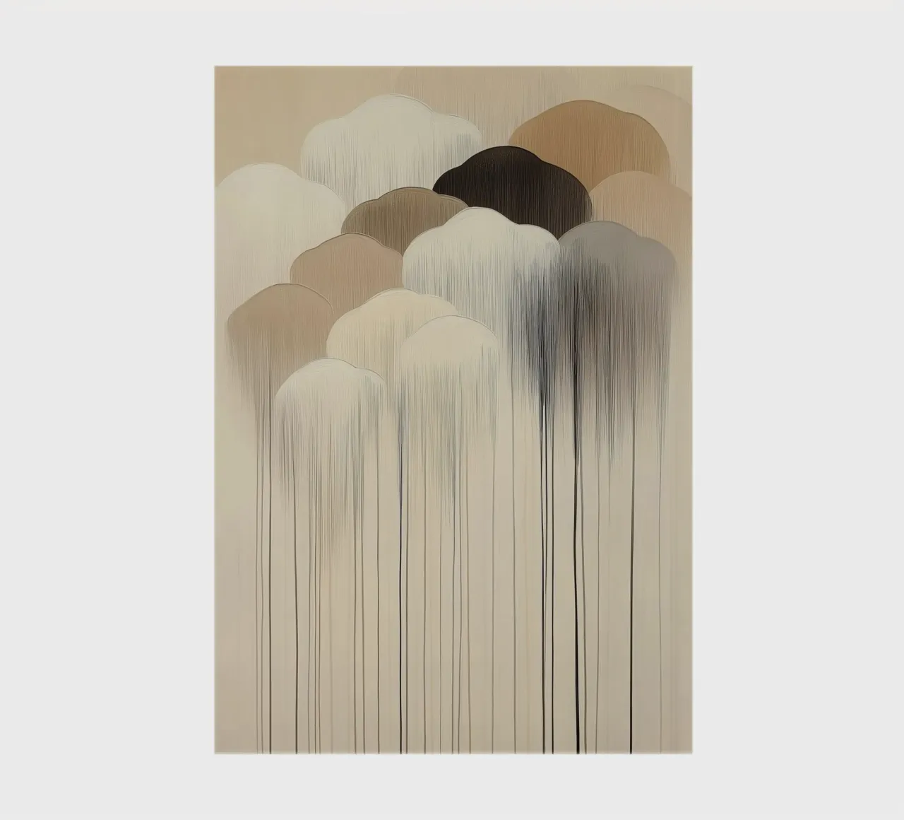 Abstracte wolken in bruine kleuren notitieboek van Imagine