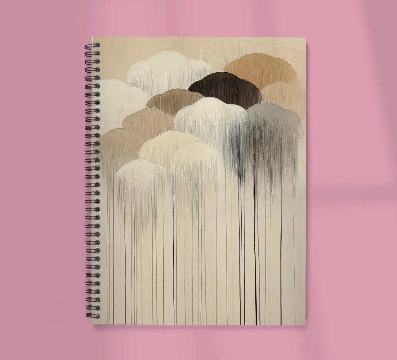 Abstrakte Wolken in braunen Farben Ringbuch von Imagine