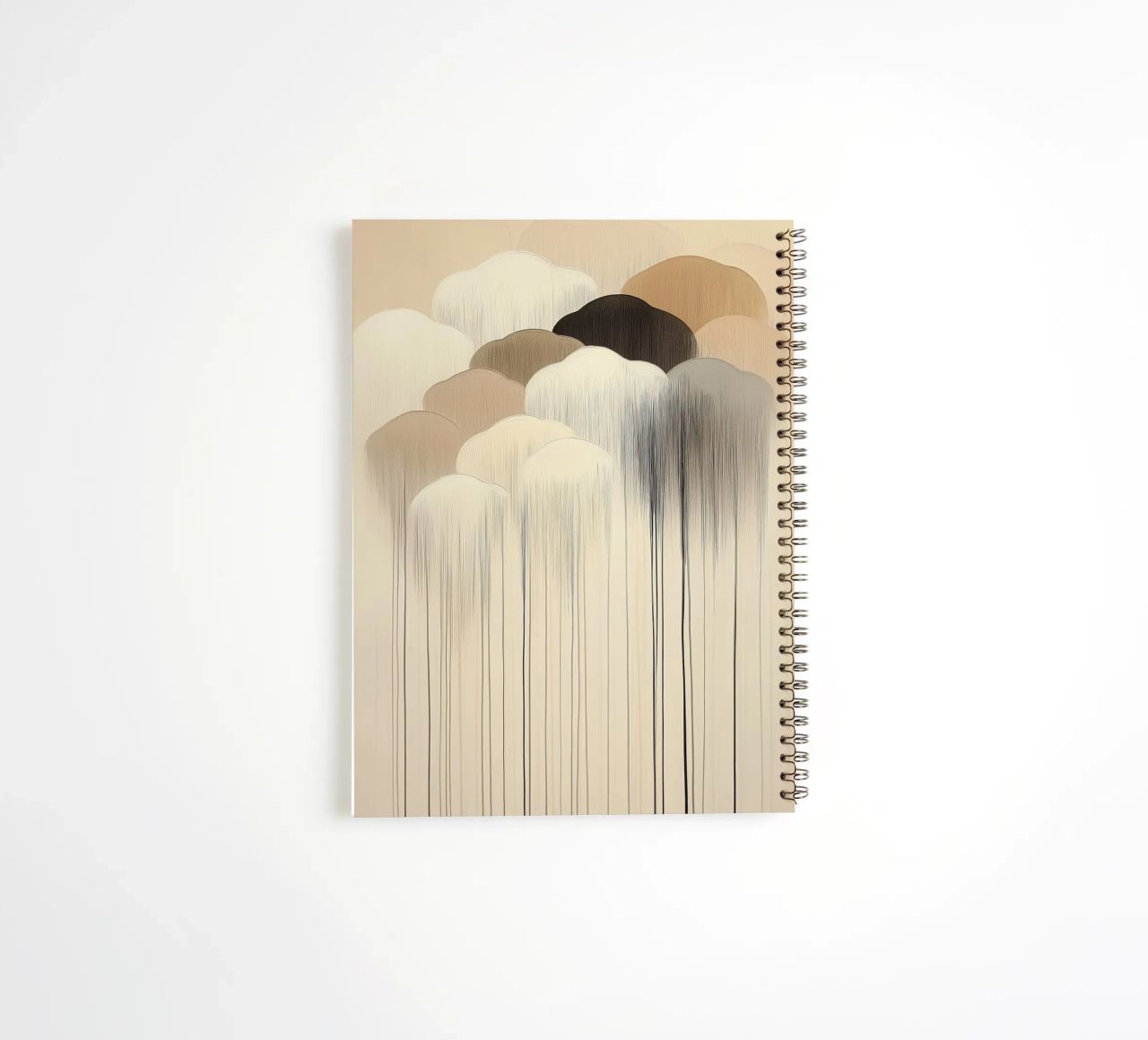 Abstract clouds in brown colours spiral notebook by Imagine