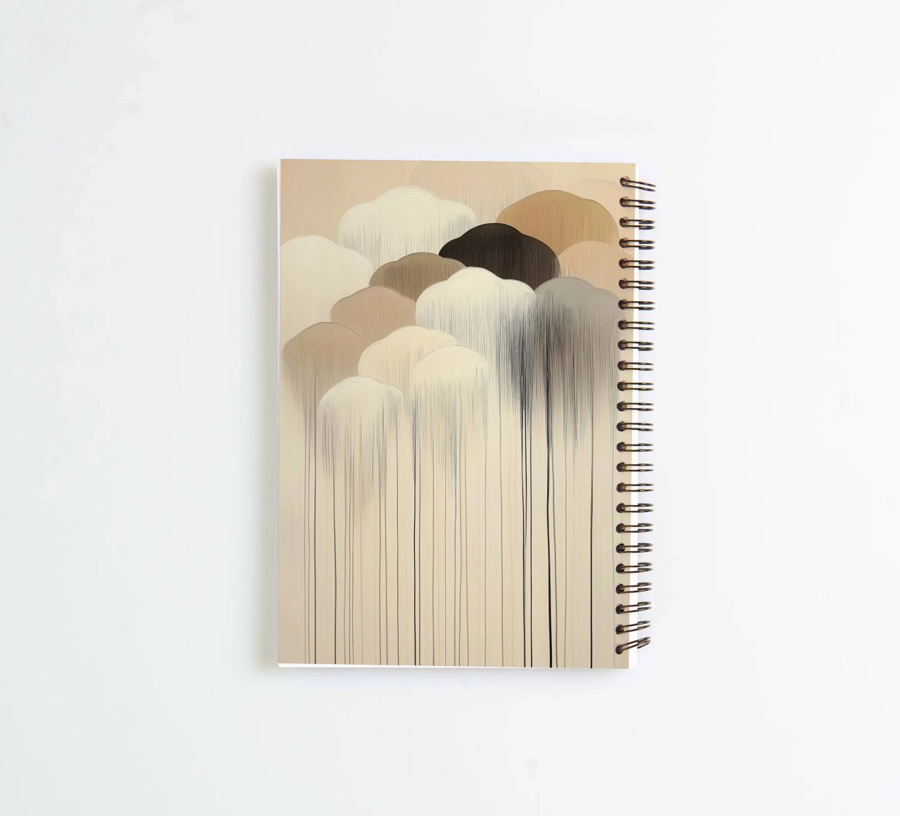 Abstract clouds in brown colours spiral notebook by Imagine