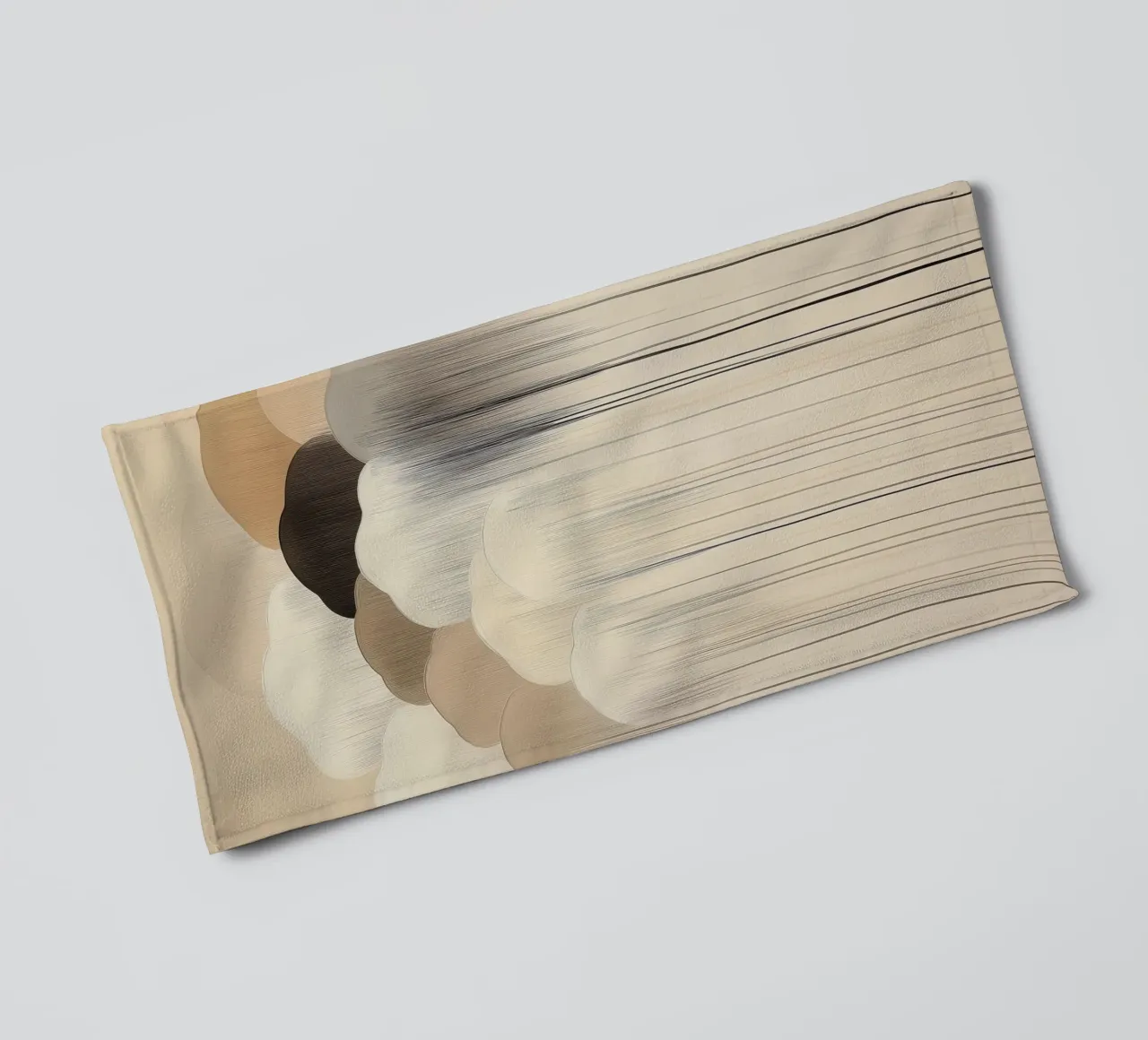 Abstrakte Wolken in braunen Farben Handtuch von Imagine