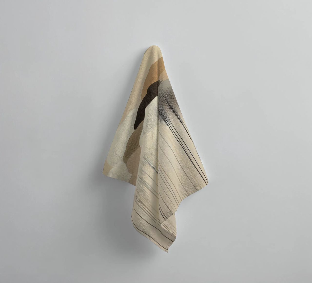 Abstract clouds in brown colours towel by Imagine