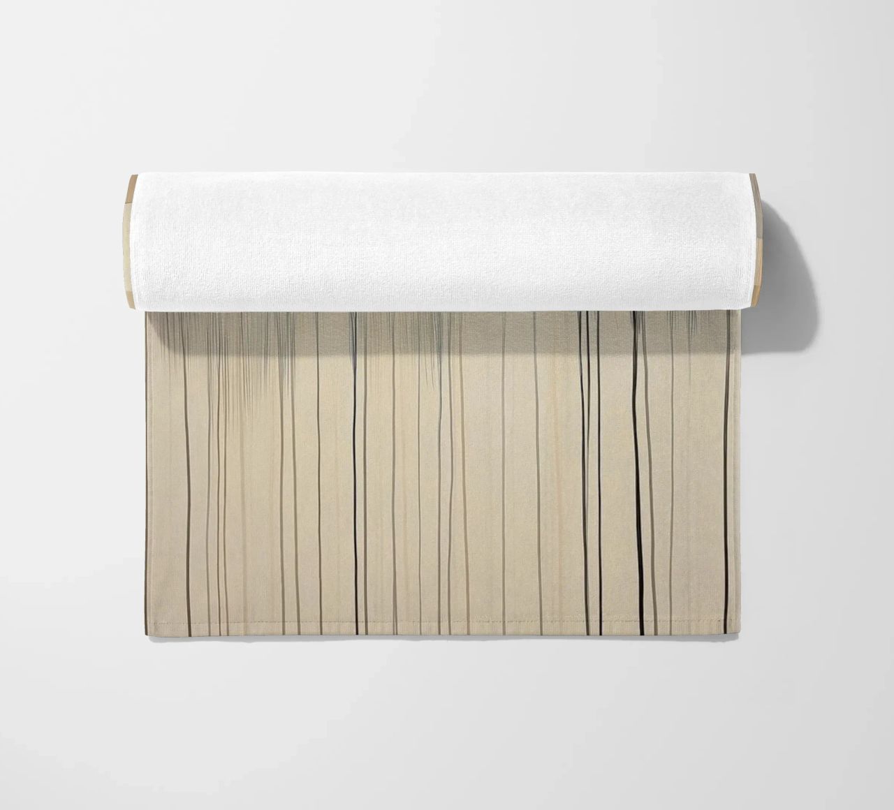 Abstract clouds in brown colours beach towel by Imagine