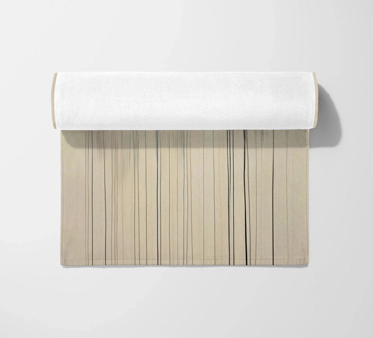 Abstract clouds in brown colours beach towel by Imagine