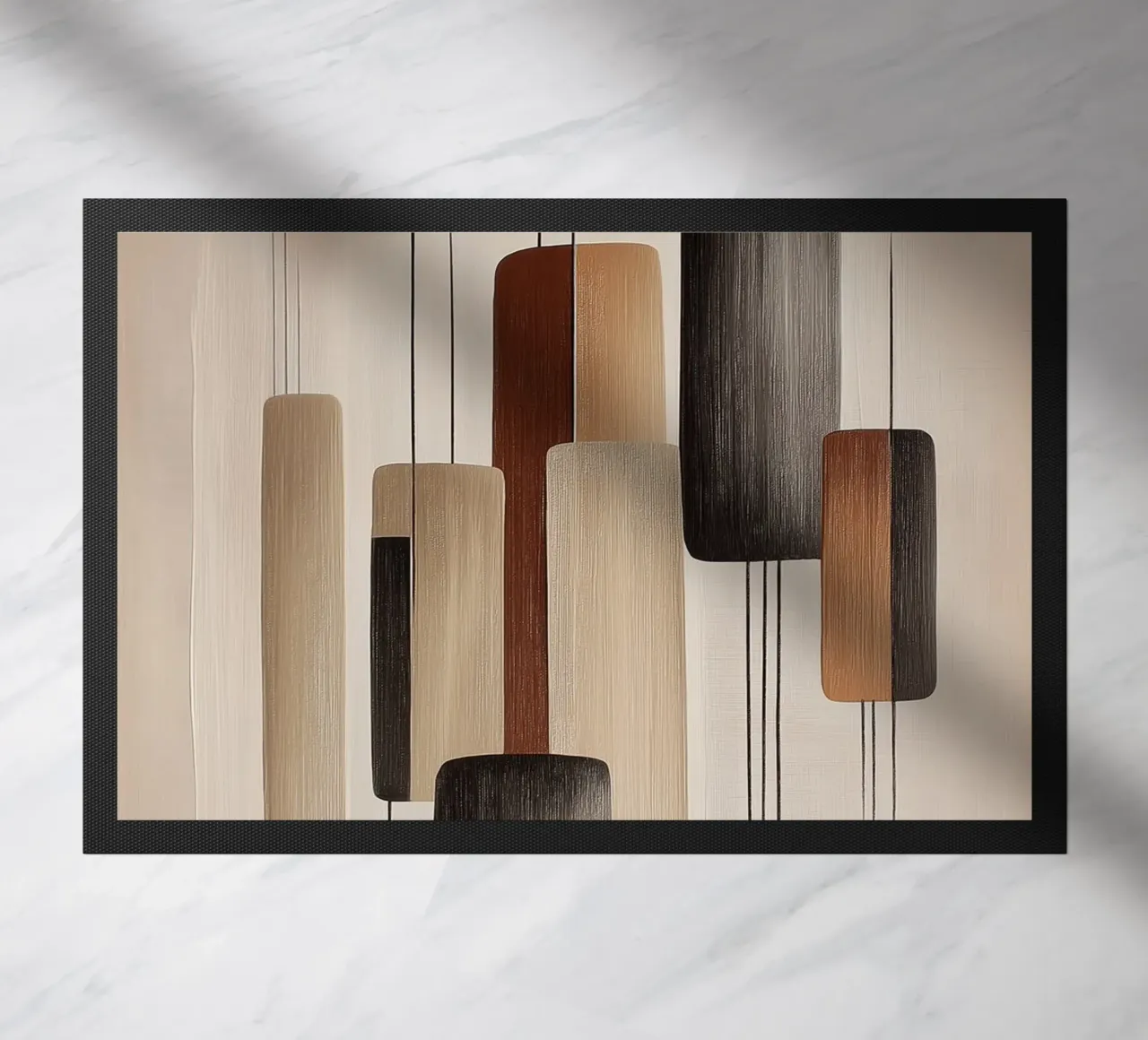 Abstract rectangular shapes doormat by Imagine