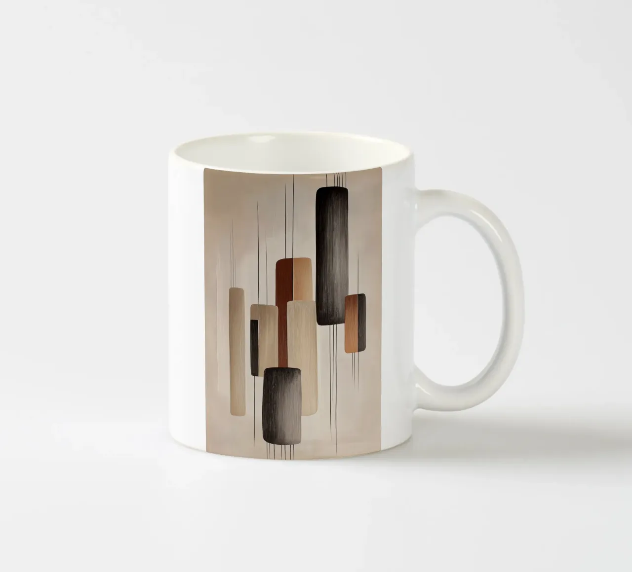 Forme rettangolari astratte tazza in ceramica da Imagine