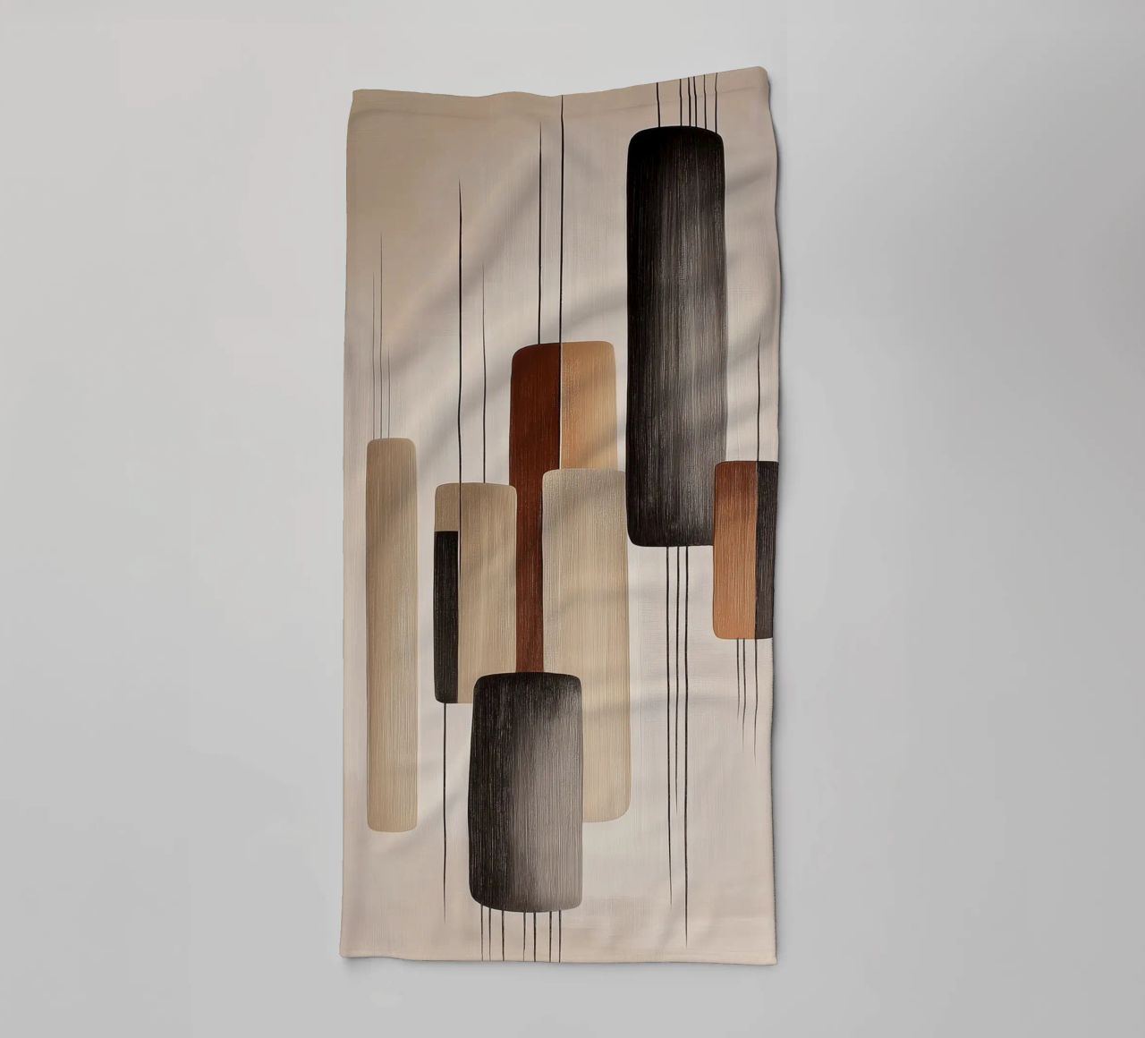 Abstract rectangular shapes towel by Imagine