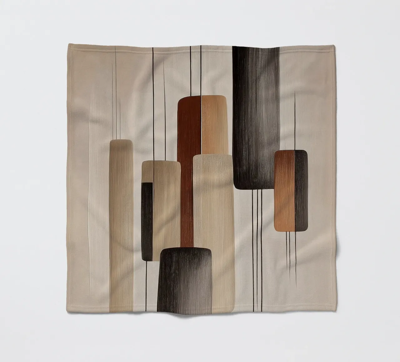 Abstract rectangular shapes fleece blanket by Imagine