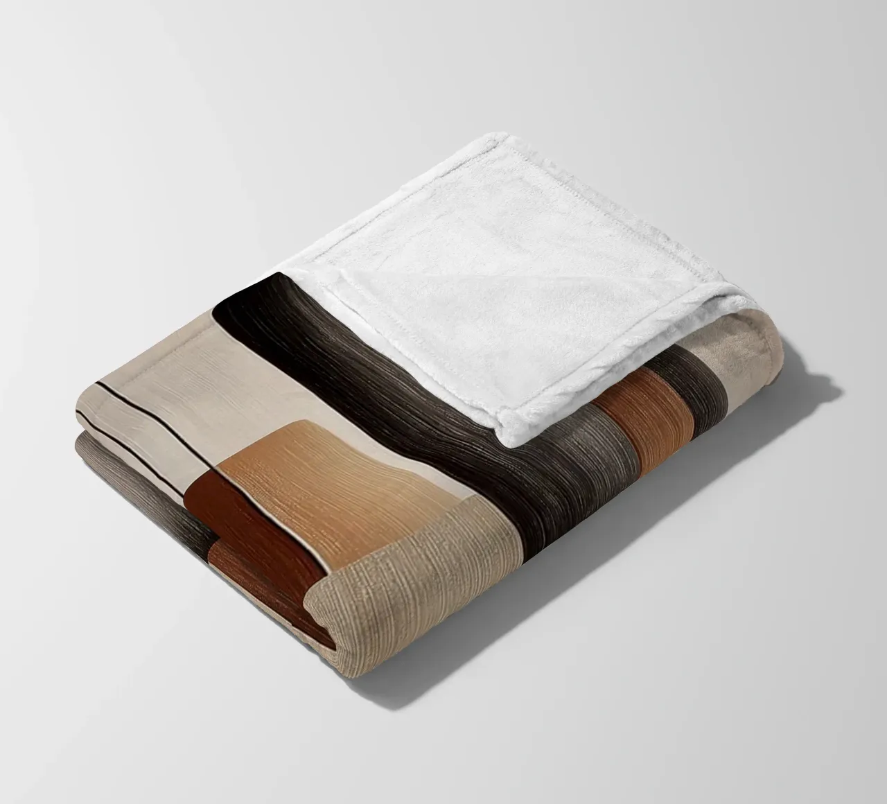 Abstract rectangular shapes fleece blanket by Imagine