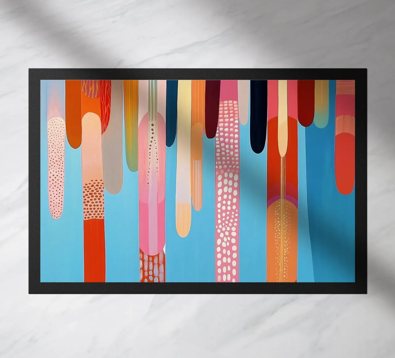 Formas abstractas en muchos colores alegres felpudo de Imagine