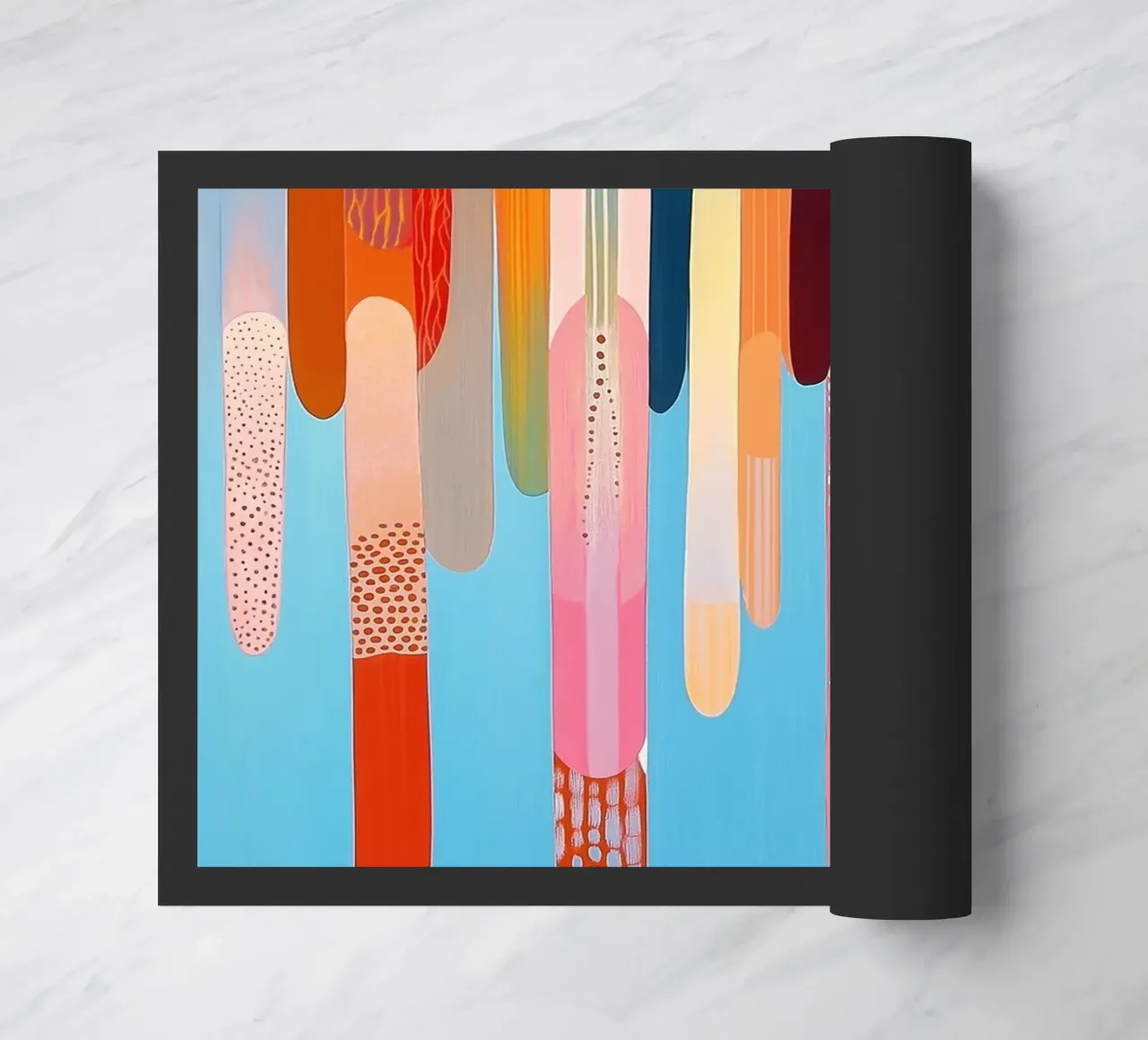Formas abstractas en muchos colores alegres felpudo de Imagine