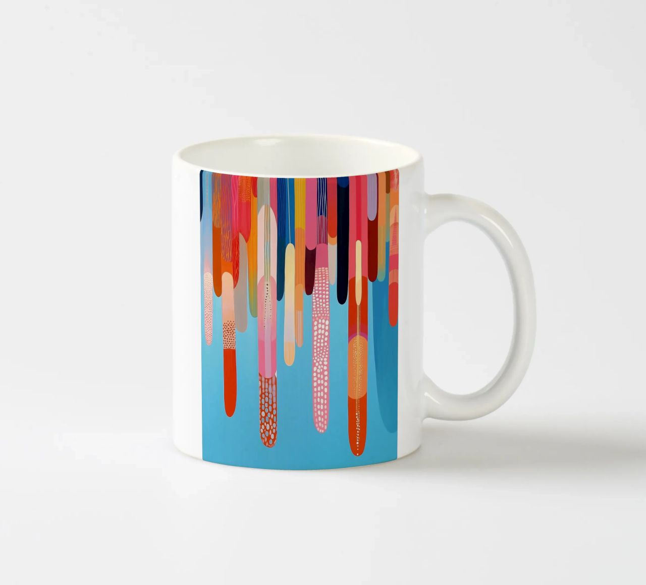 Forme astratte in tanti colori allegri tazza in ceramica da Imagine