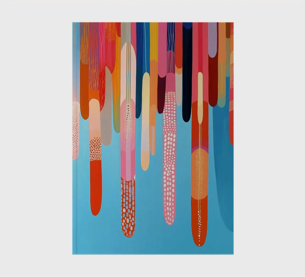 Formes abstraites dans de nombreuses couleurs gaies carnet de notes de Imagine