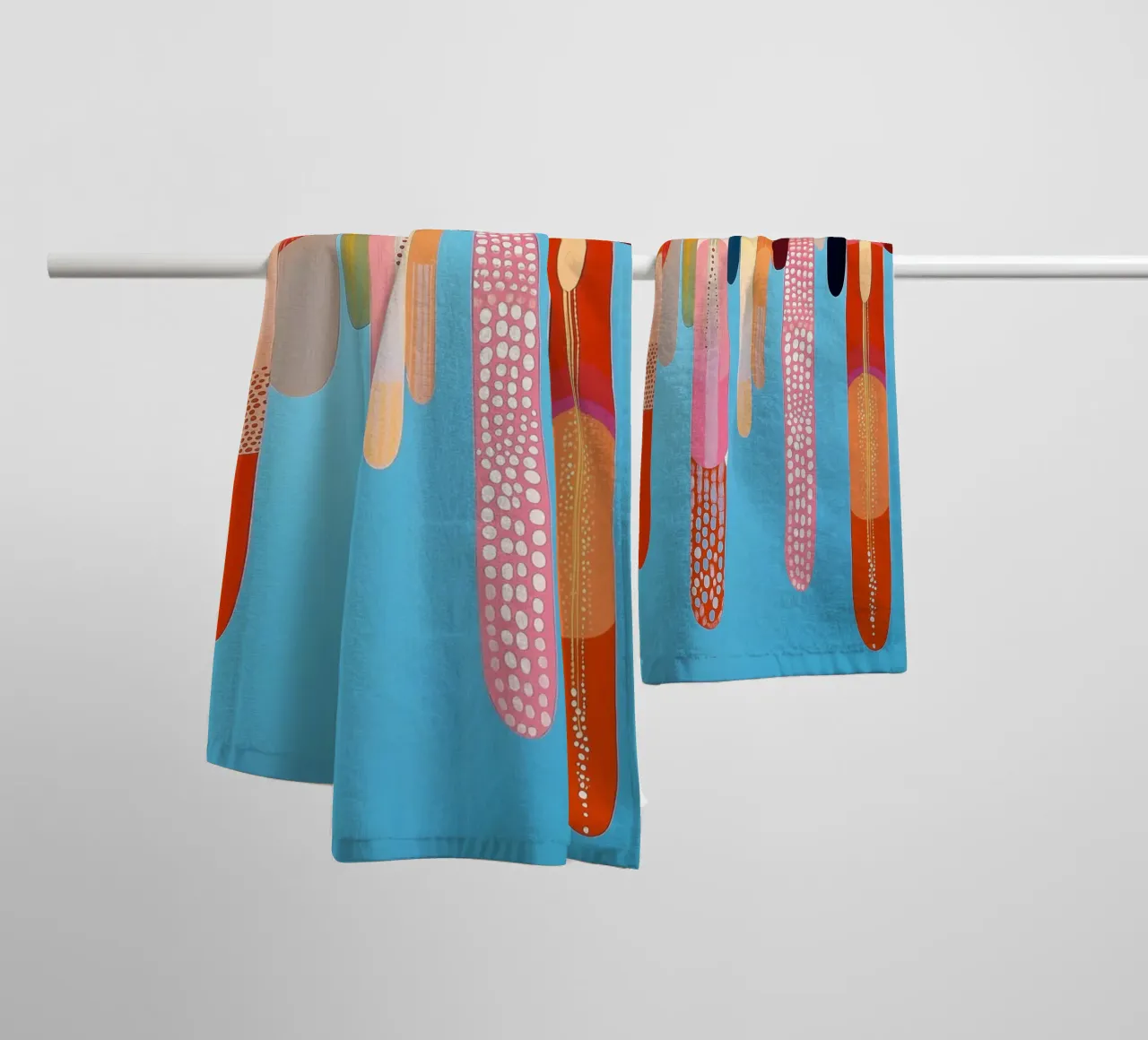 Formes abstraites dans de nombreuses couleurs gaies serviette de bain de Imagine