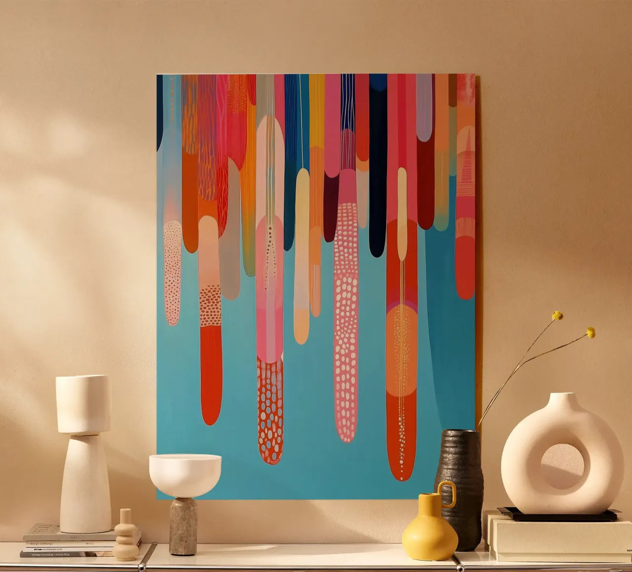 Formes abstraites dans de nombreuses couleurs gaies plexiglas de Imagine