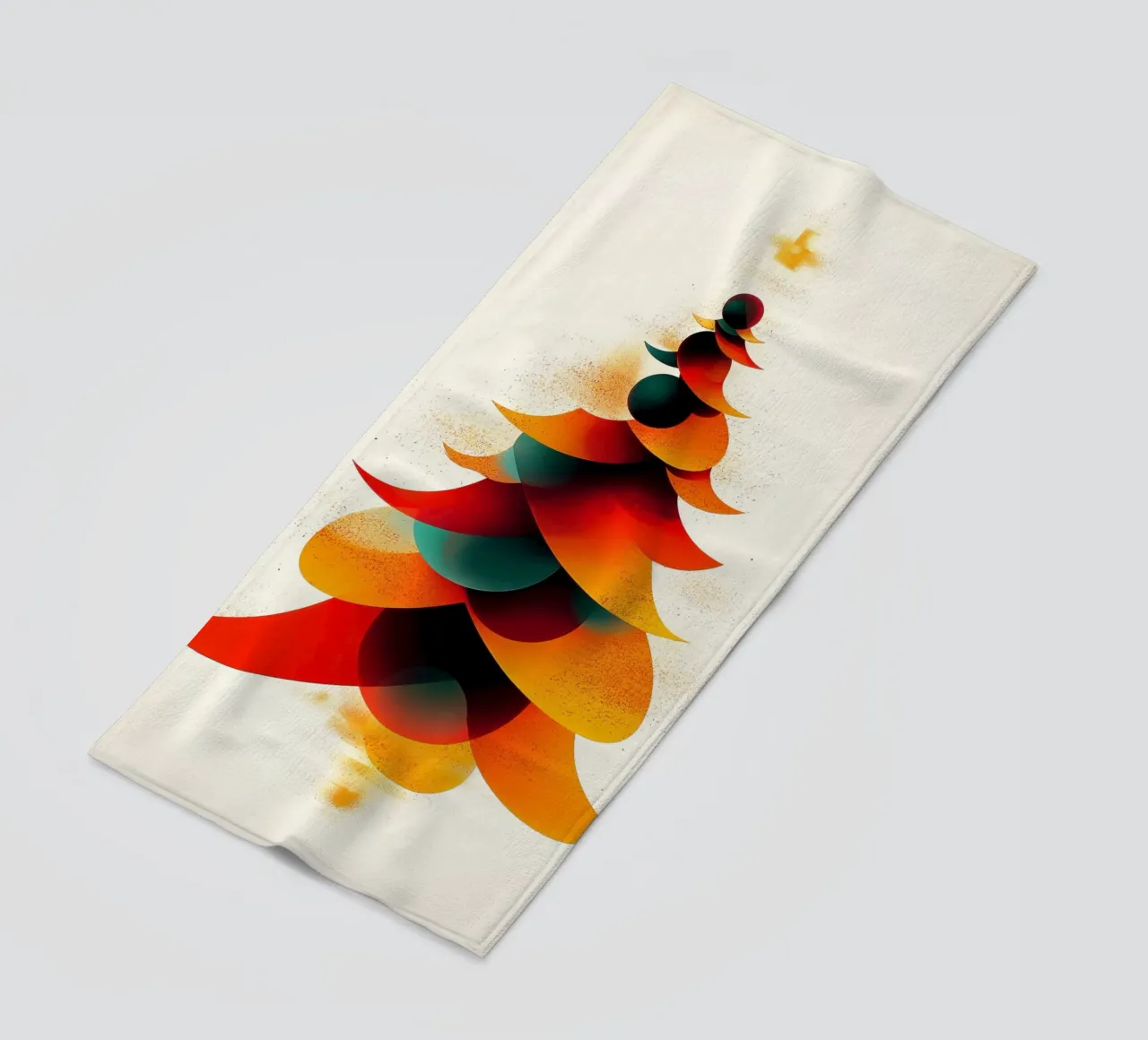 Kerstboom abstract beach towel by Imagine