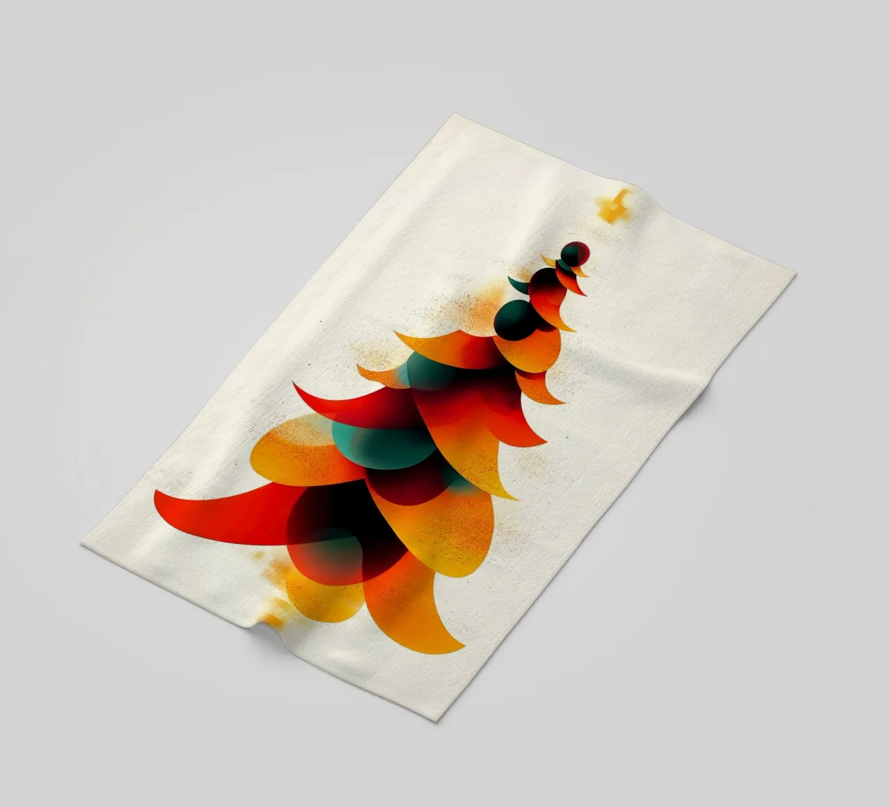Kerstboom abstract beach towel by Imagine