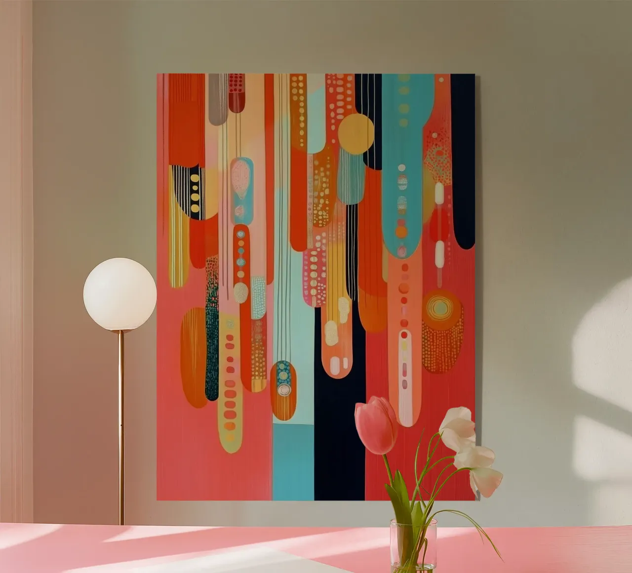 Forme astratte in colori allegri plexiglass da Imagine