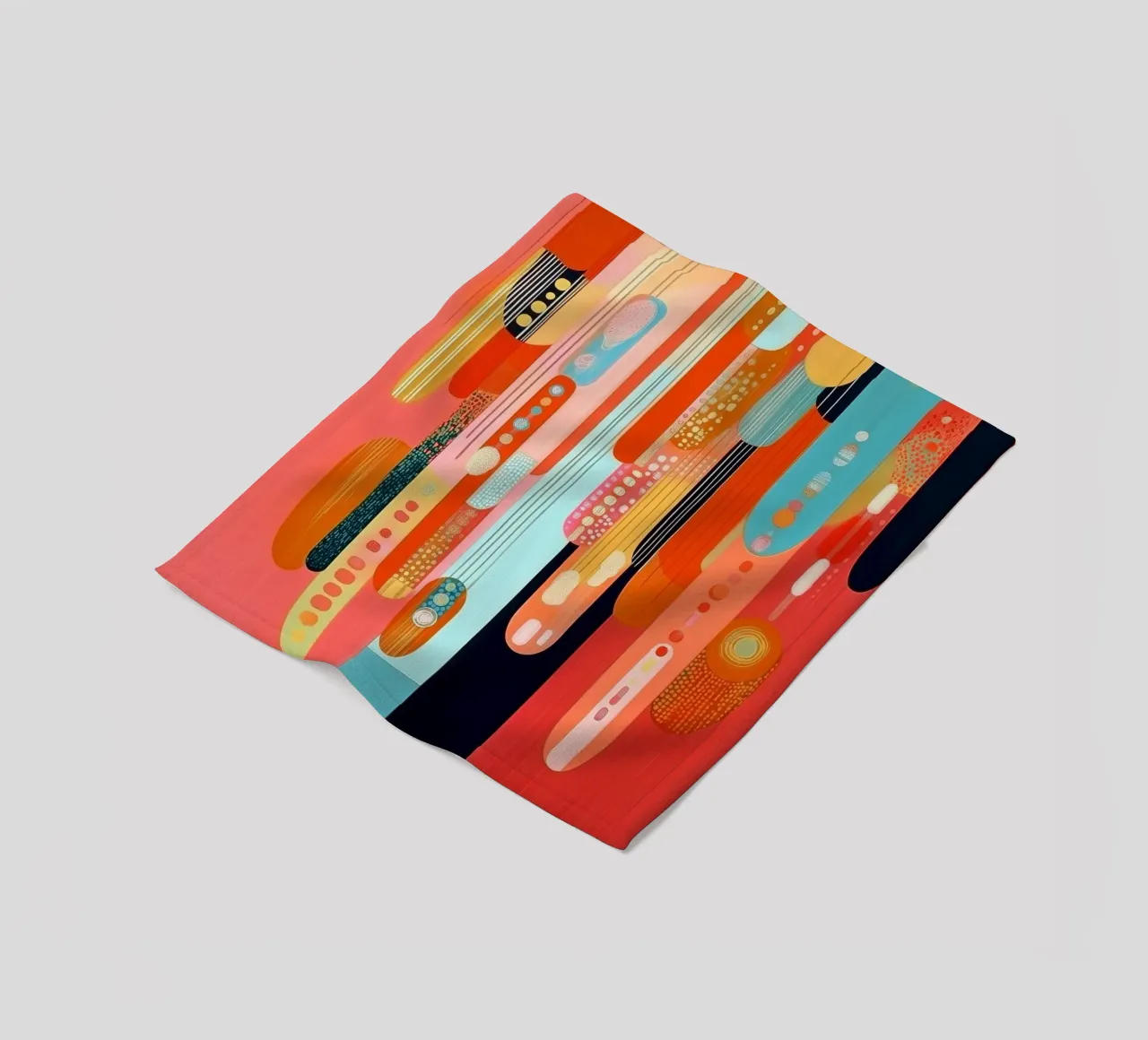 Forme astratte in colori allegri coperta in pile da Imagine