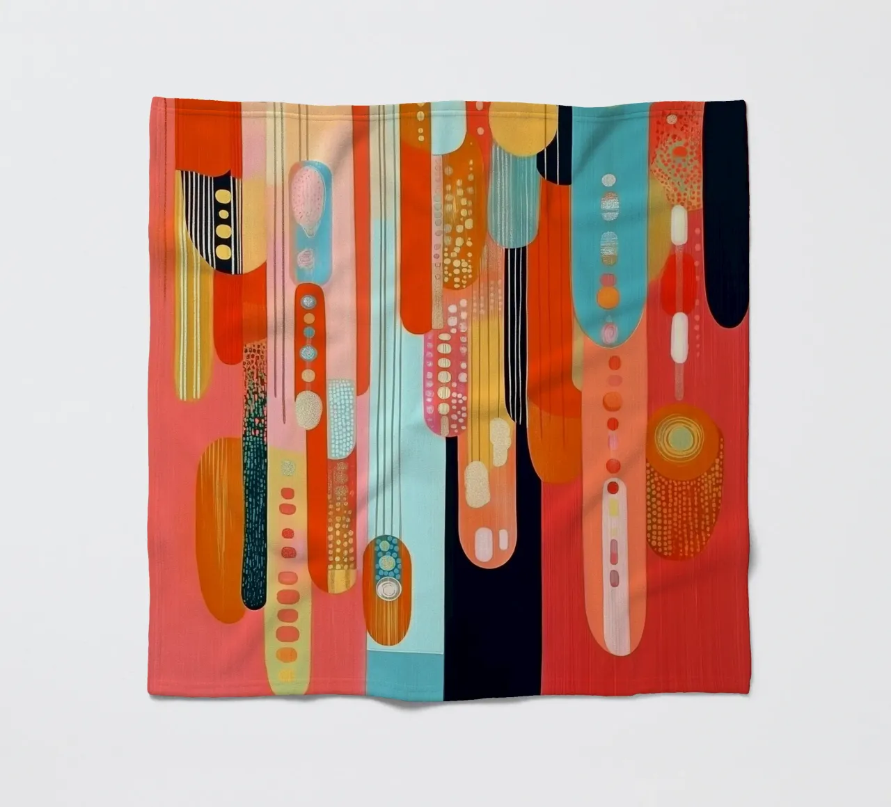 Forme astratte in colori allegri coperta in pile da Imagine