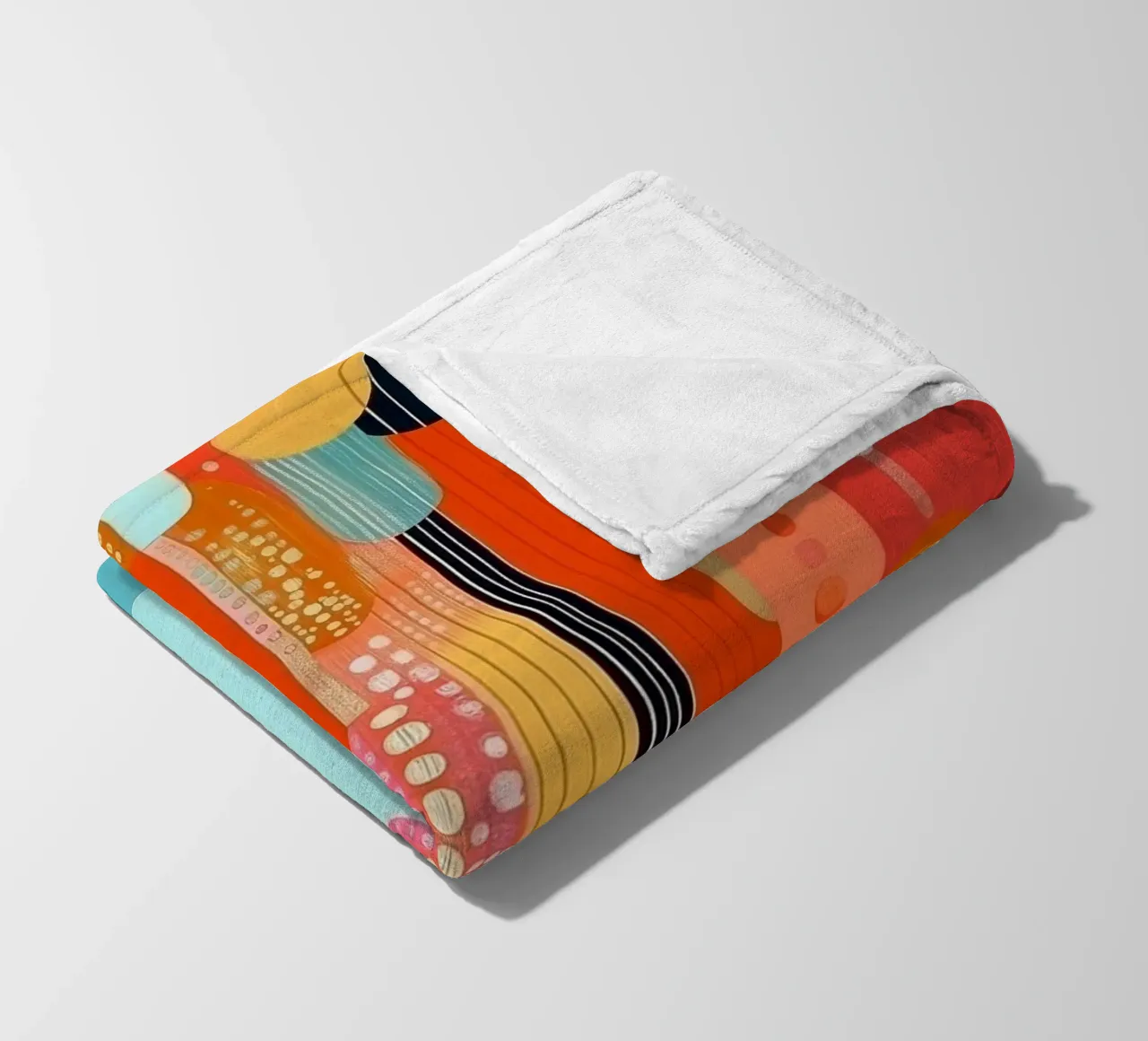 Forme astratte in colori allegri coperta in pile da Imagine