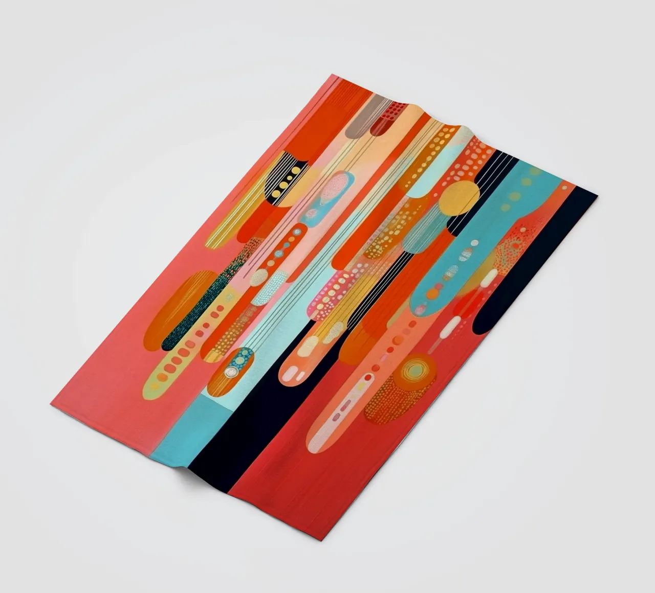 Forme astratte in colori allegri coperta in pile da Imagine