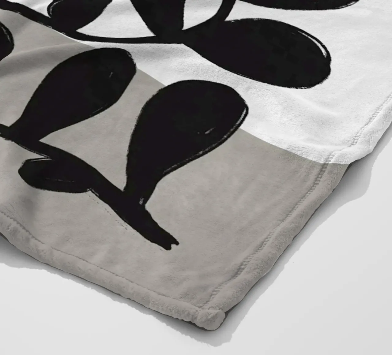 Black Botanic No 1 coperta in pile da treechild