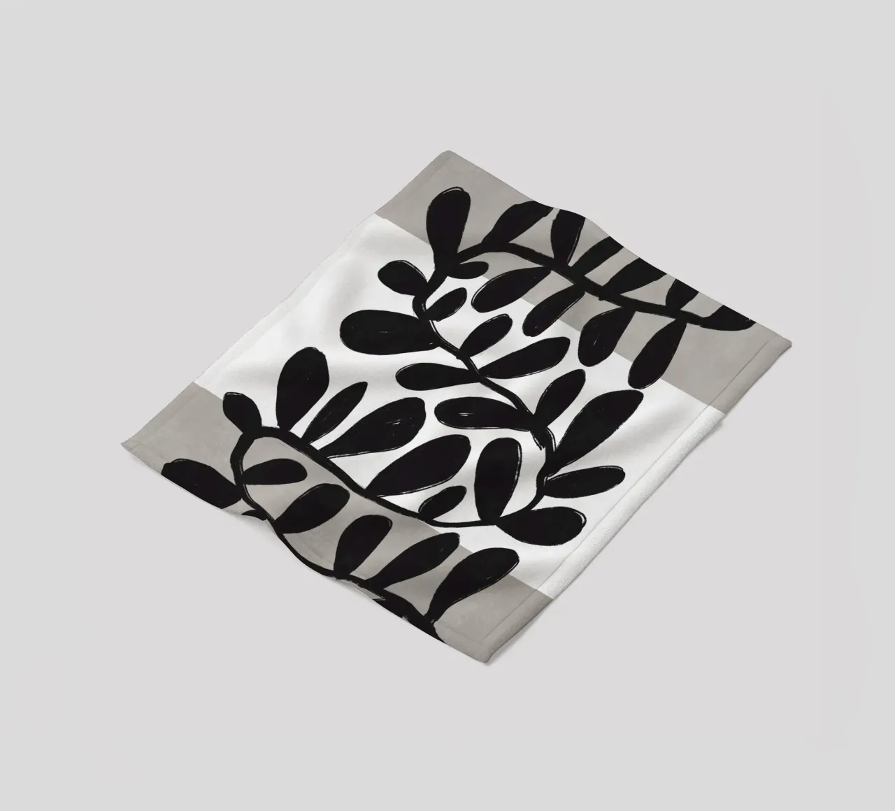 Black Botanic No 1 coperta in pile da treechild
