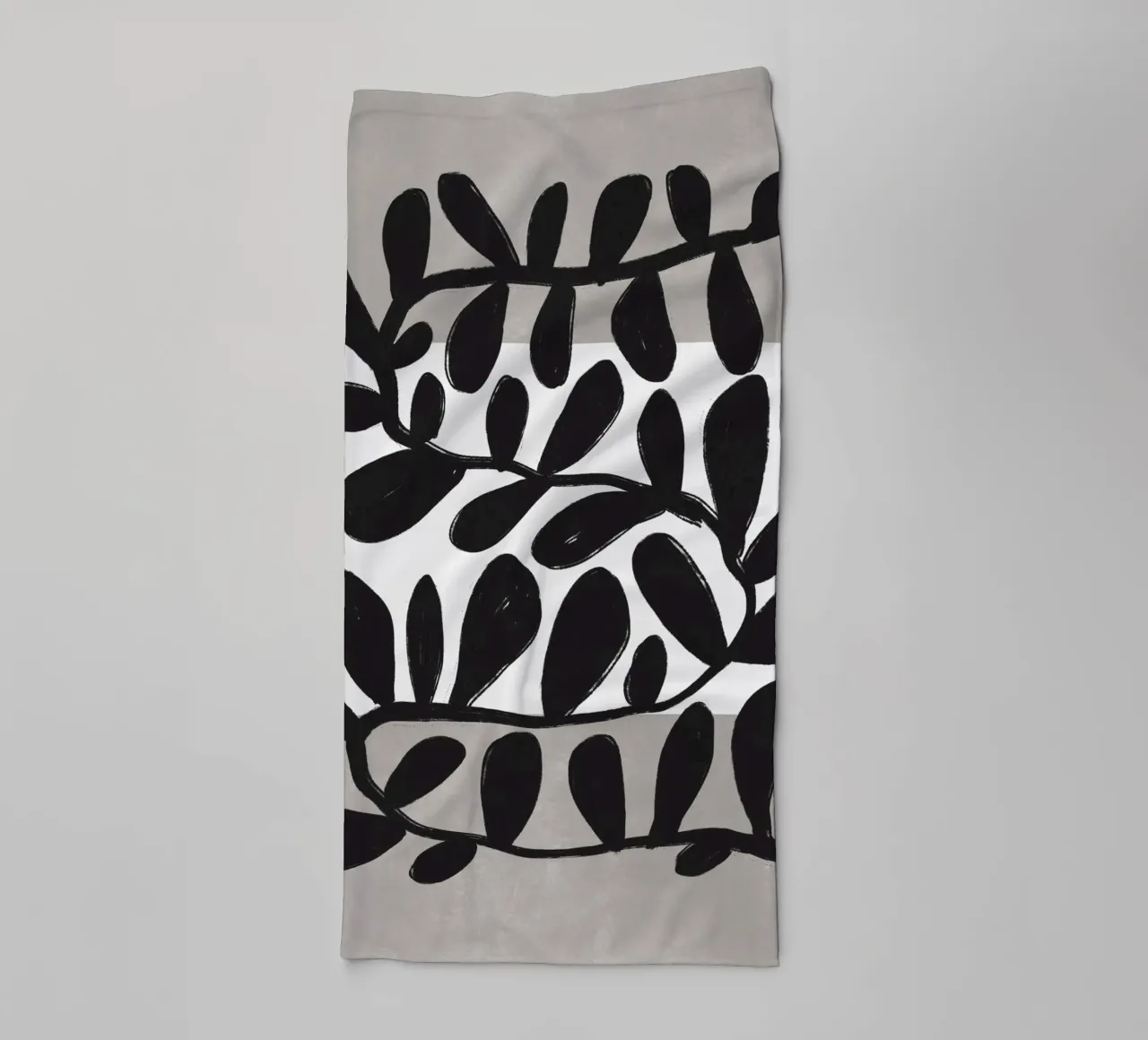 Black Botanic No 1 asciugamano da bagno da treechild