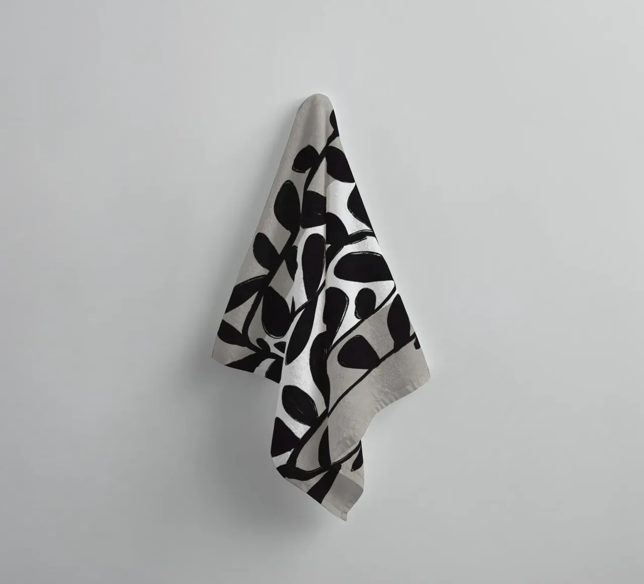 Black Botanic No 1 asciugamano da bagno da treechild