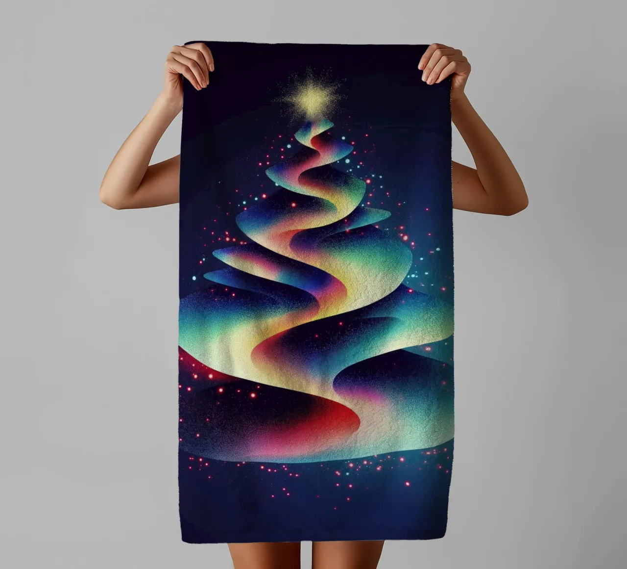 Albero di Natale astratto asciugamano da bagno da Imagine