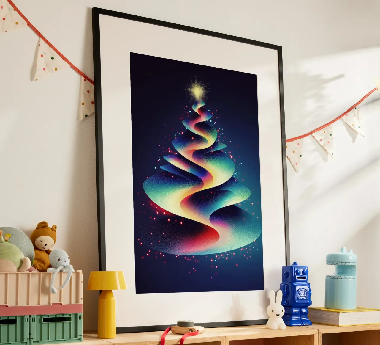 Albero di Natale astratto carta hahnemühle da Imagine