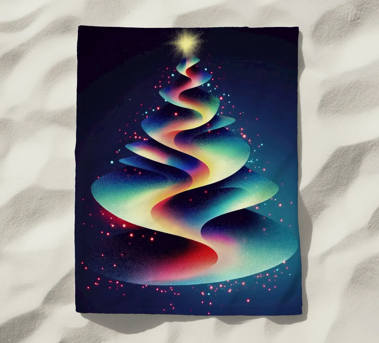 Albero di Natale astratto telo mare da Imagine