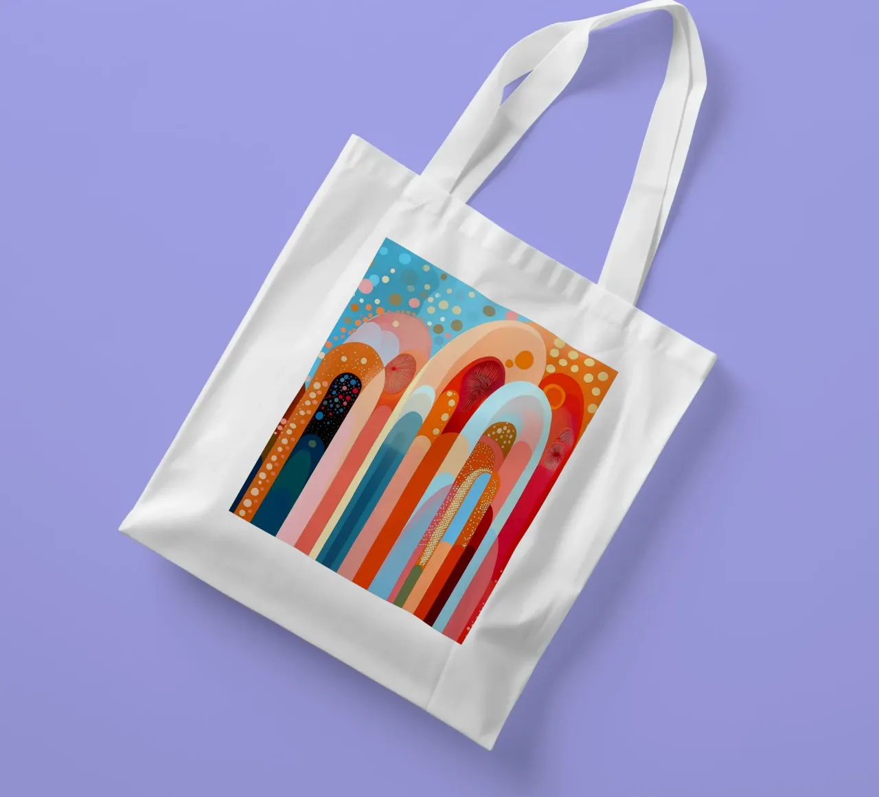 Forme astratte in colori freschi borsa in juta da Imagine
