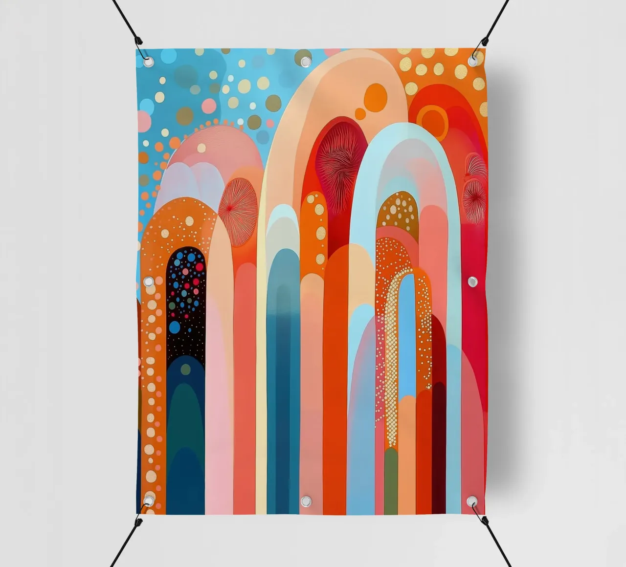 Forme astratte in colori freschi telo in pvc da Imagine